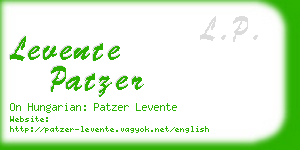 levente patzer business card